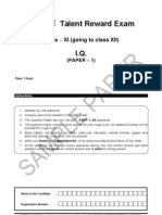 Sample Paper Ftre C Xi Paper 1 Iq