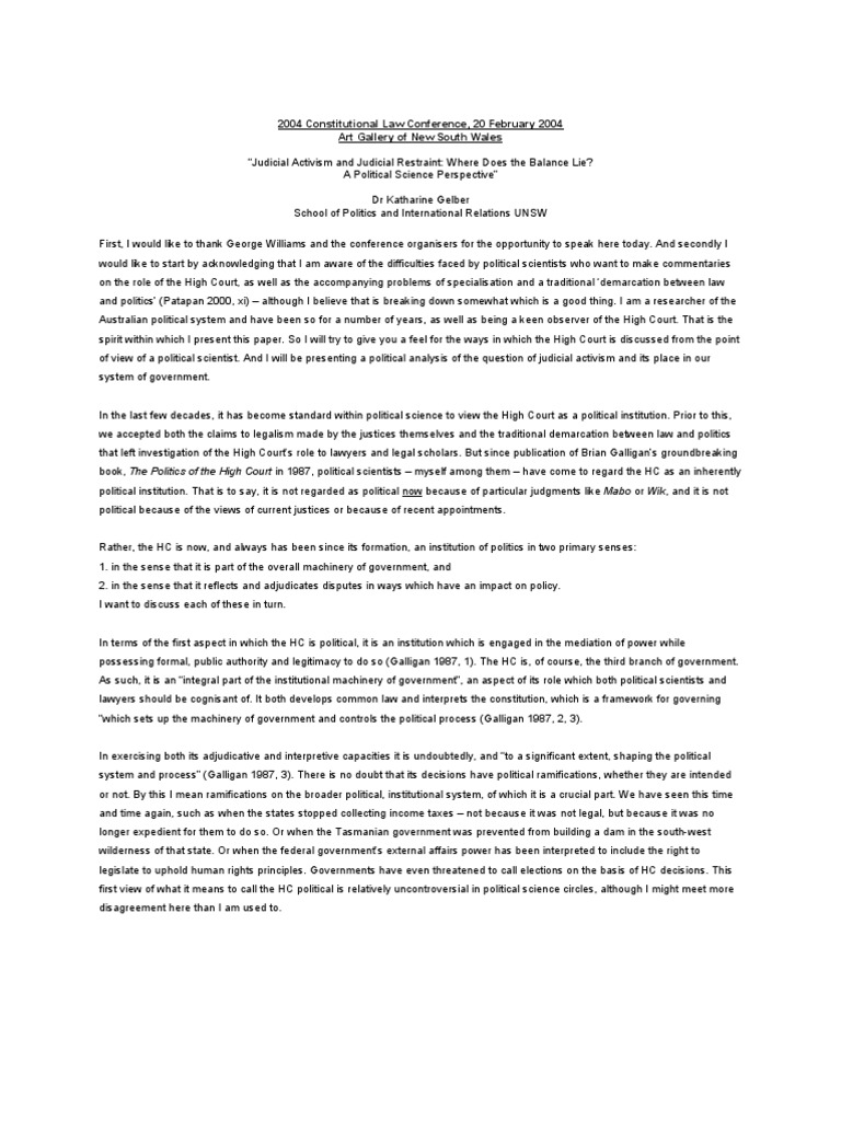 Levi and Glicksman PDF High Court Of Australia Jurisprudence