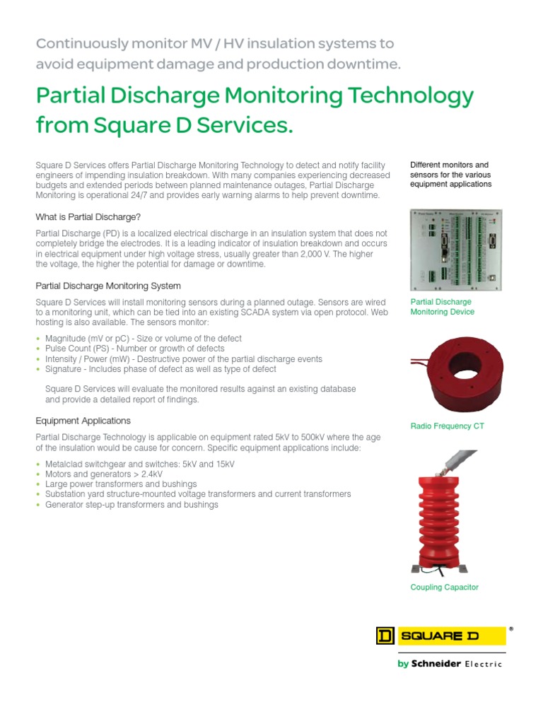 Partial Discharge Monitoring Technology From Square D Services | PDF ...