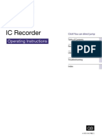 IC Recorder: Operating Instructions
