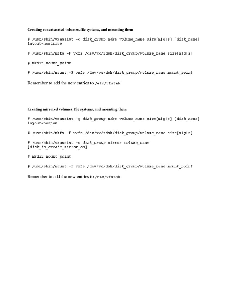 Creating Concatenated Volumes | PDF