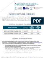 Pathways Course Guide 2013: Sce English For Academic Purposes (Eap) Courses