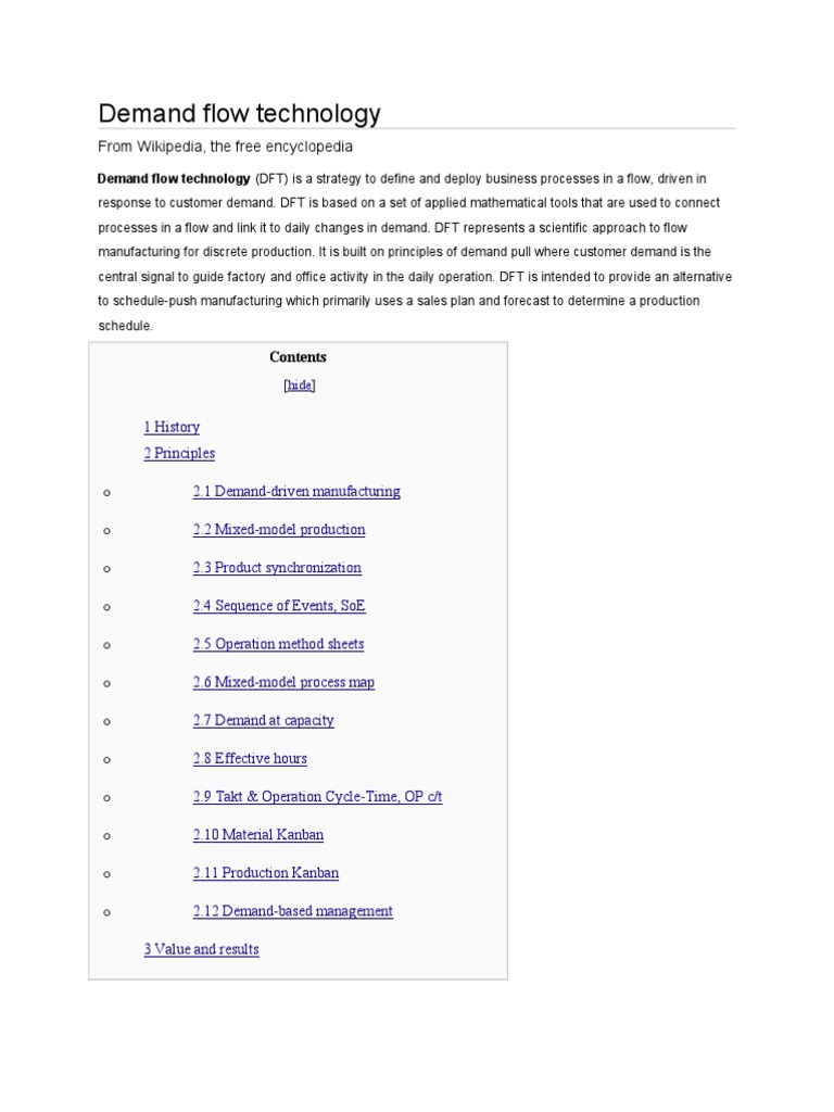 Demand Flow Technology 2 | PDF | Systems Theory | Process Management
