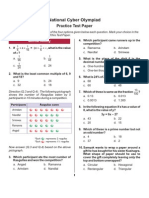 NCO 6 (National Cyber Olympiad) For Class 6