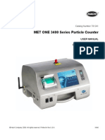 MET ONE 3400 Particle Counter User Manual
