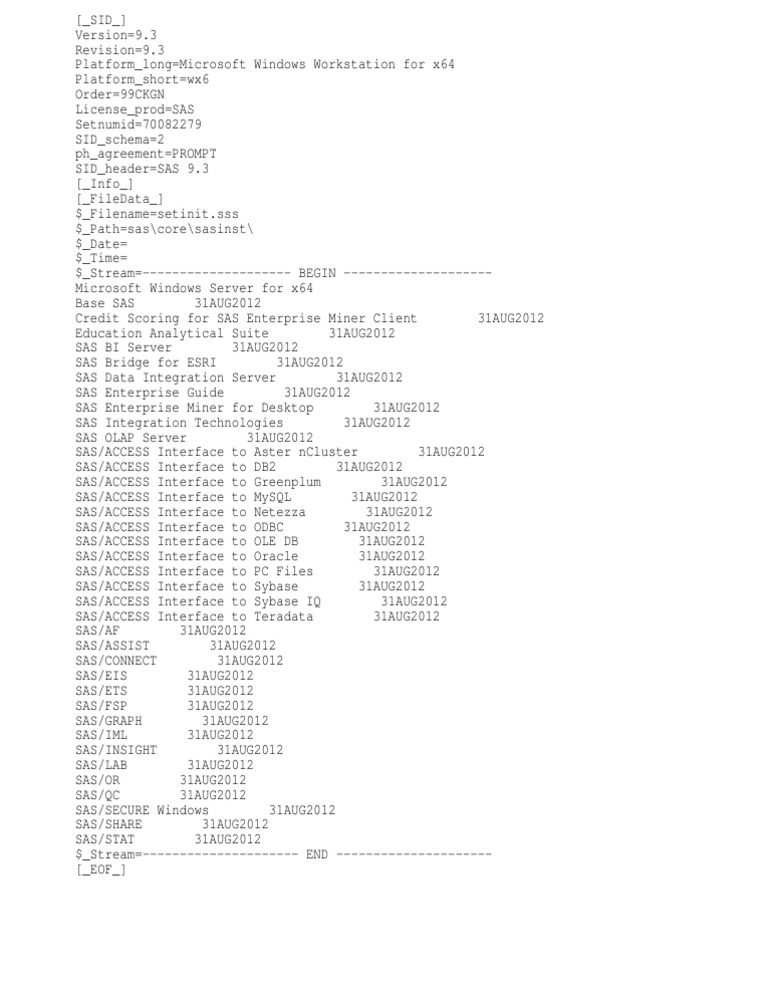 Sas Sid File 64 Bit PDF