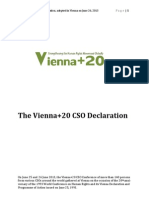 Vienna 20 CSO Declaration
