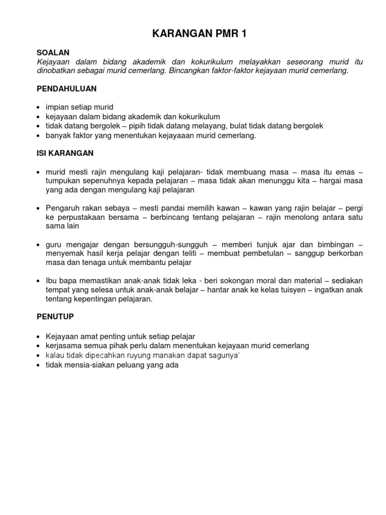 Karangan Pmr 2 Pdf