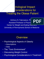 Psychological Impact and Considerations For Treating The Obese Patient