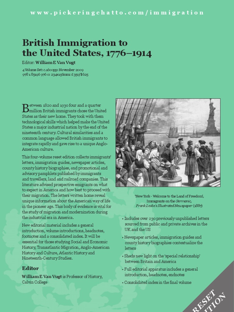 British Immigration To The United States, 1776-1914 | PDF | Indiana ...