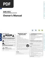 Denon Avr-1613 Owners Manual