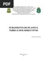 Surgimento Do Planeta Terra e Dos Seres Vivos