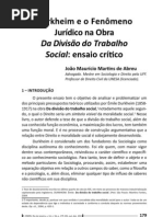 Durkheim e o Fenômeno Jurídico