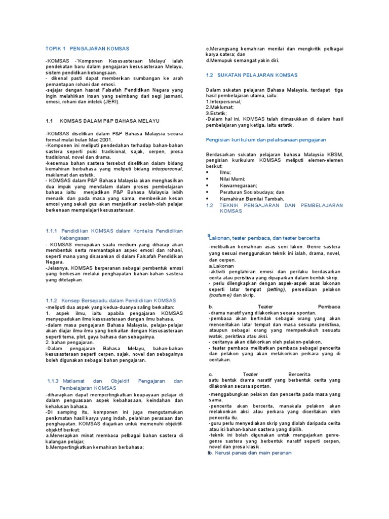 Nota Bm Hbml 3103 Pdf