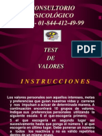 3. Test Valores Personal