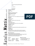 Mattix - Resume July 2013