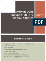 Common Core Integrated Into Social Studies Presentation