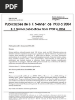Andery, Micheletto, Serio (2004) Publicacoes de B. F. Skinner de 1930 a 2004