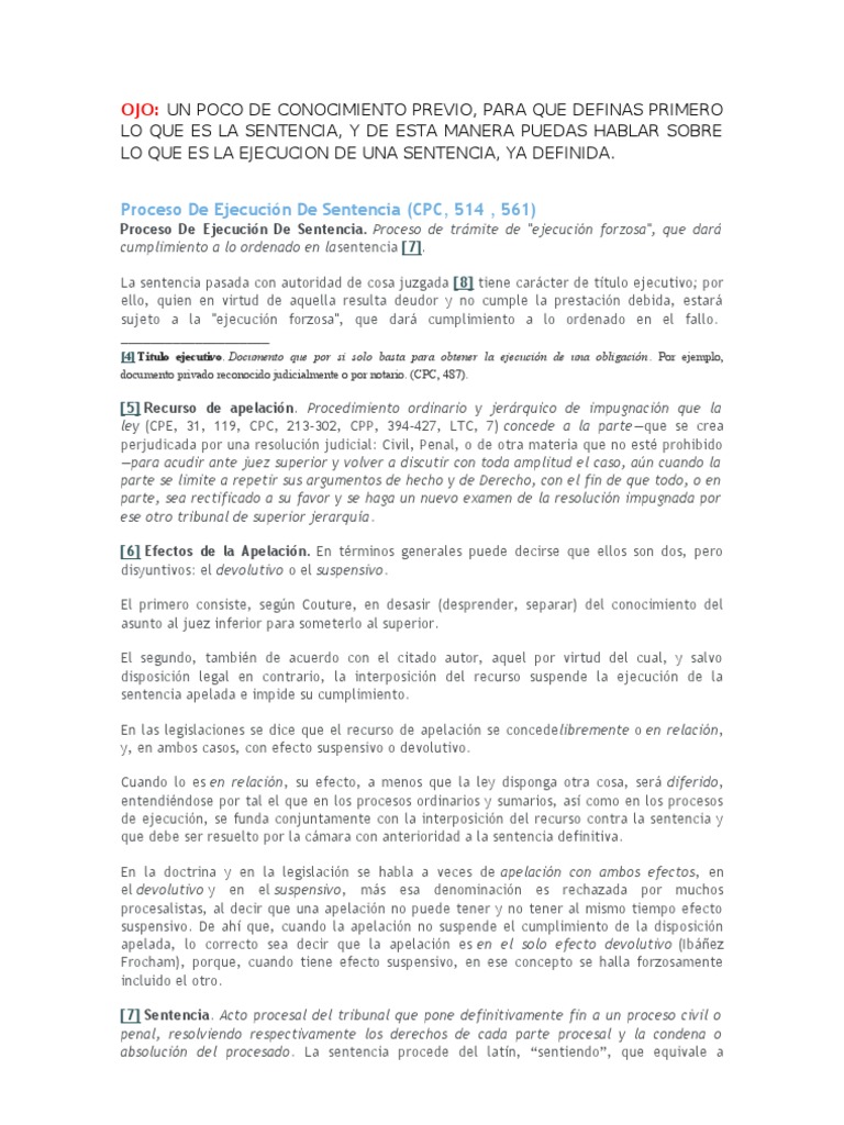 Ejecución de Sentencias en Materia Civil | PDF | Ley procesal | Pena ...