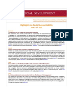 Highlights on Social Accountability (June 5-17, 2013)