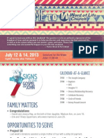 Church Bulletin for July 12 & 14, 2013
