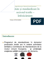 Calitate Si Standardizare in Industria Textila