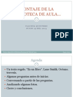 MONTAJE DE LA BIBLIOTECA DE AULA - Claudia Quintero PDF