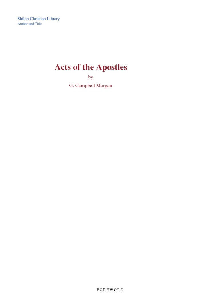 Acts of The Apostles | PDF | Acts Of The Apostles | Jesus