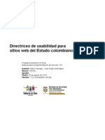 Directrices de Usabilidad Para Sitios Web Del Estado en Colombia