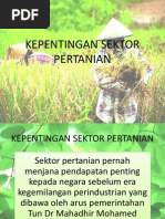 Kepentingan Sektor Pertanian