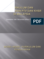 Kurikulum PTV & KHSR