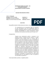 Recurso para revisão de prova sobre casamento homossexual