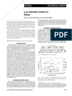 Effect of Cracking On Chloride Content in Concrete Bridge Decks