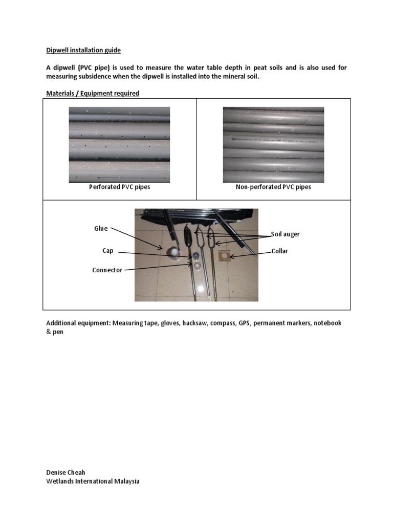 WI_How to Install a Dipwell and Measure Water Table Depth_FINAL Peat