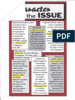 Schrieks' Attack Flier Against Paparozzi & His Planning, Followed by Schrieks' Signature On Paparozzi's NO BID Contract To Be Boro Planner