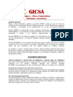 Carta de Presentacion GICSA