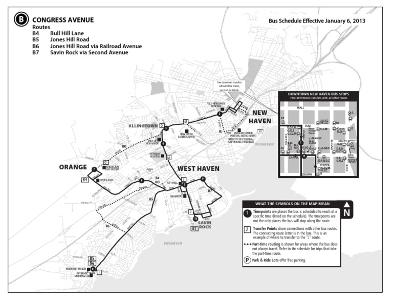 New Haven Downtown Bus Route Map | PDF | Travel | Art