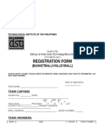 Registration Form: (Basketball/Volleyball)