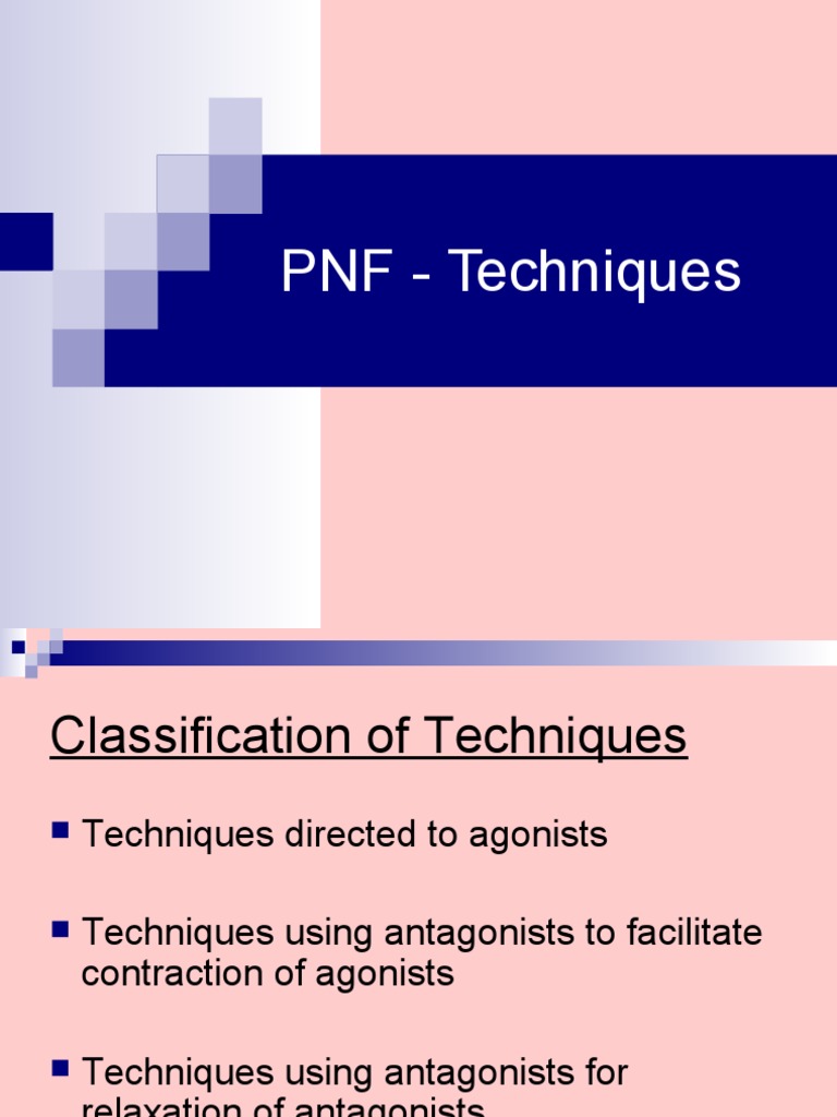 PNF Techniques for Exercise Therapy | PDF