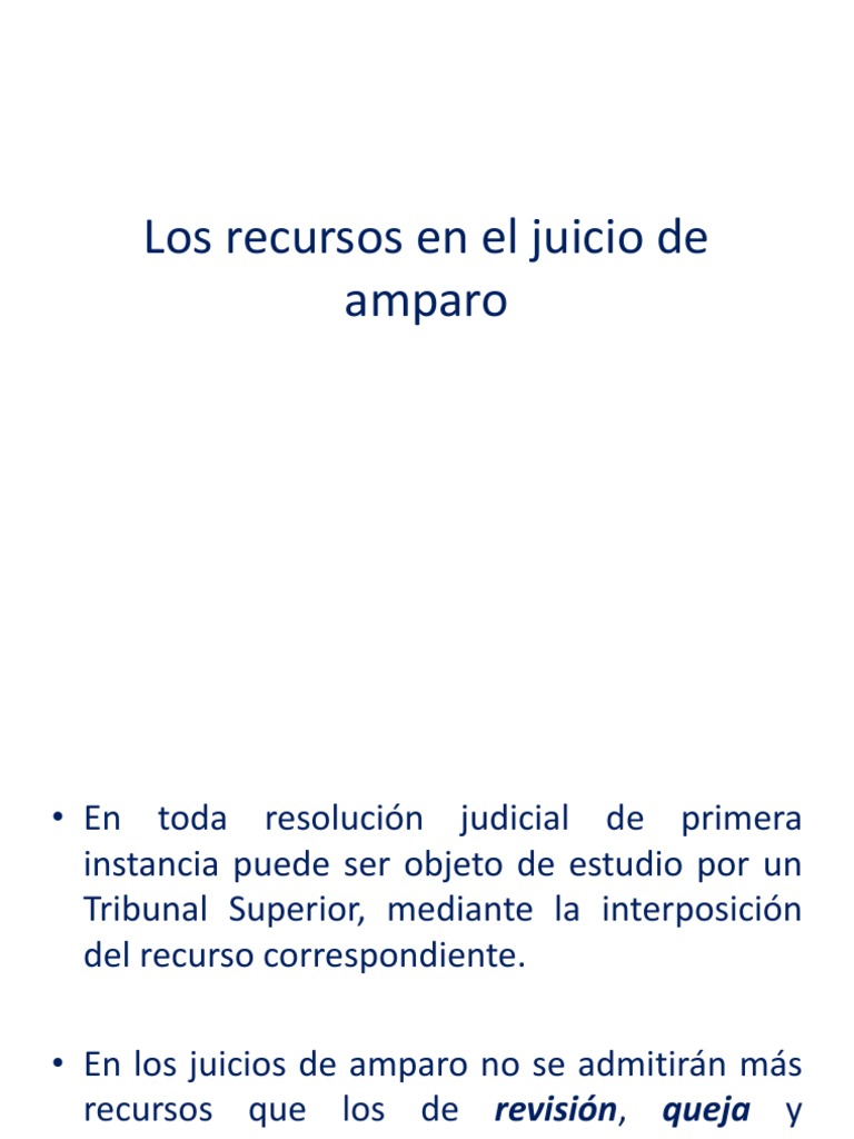 Recursos en el Juicio de Amparo | PDF | Sentencia (Ley) | Juez