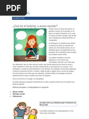 Triptico De Bullying Docx Sicologia Y Ciencia Cognitiva Violencia