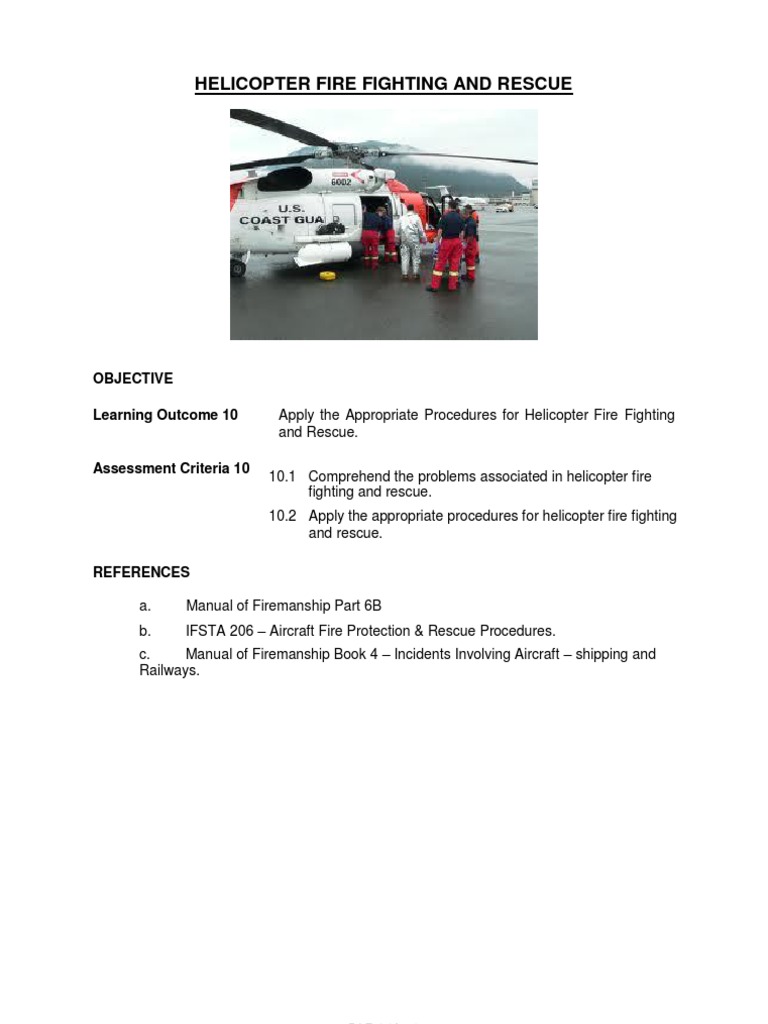 Helicopter Fire Fighting and Rescue | PDF | Helicopter | Aircraft