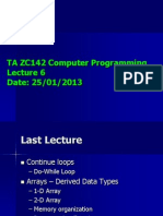 TA ZC142 Computer Programming Date: 25/01/2013
