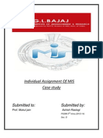 Individual Assignment of MIS Case Study: Submitted To: Submitted by