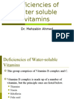 Deficiencies of Water Soluble Vitamins