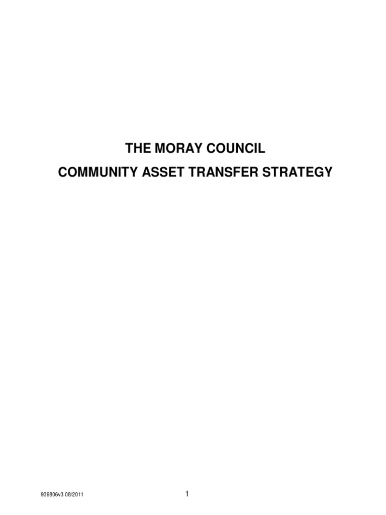 Moray Council Community Asset Transfer Strategy | PDF | Community | Risk