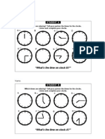 Telling the Time Worksheet