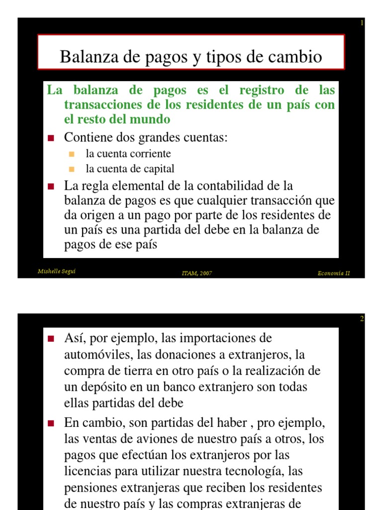 Balanza de Pagos y Tipos de Cambio | PDF | Tipo de cambio | Balance de ...