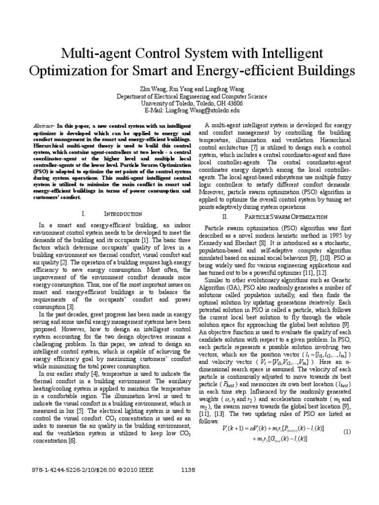 Multi-Agent Control System With Intelligent | PDF | Efficient Energy ...