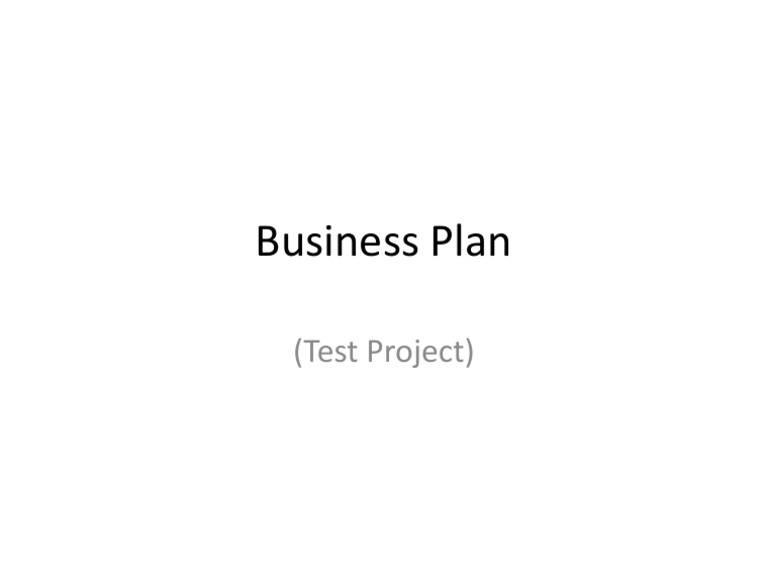 business plan test